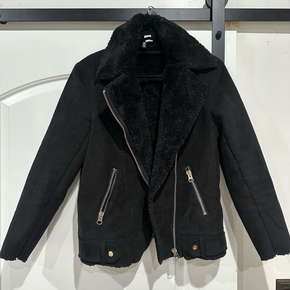 H&M Faux Fur Coat Jacket